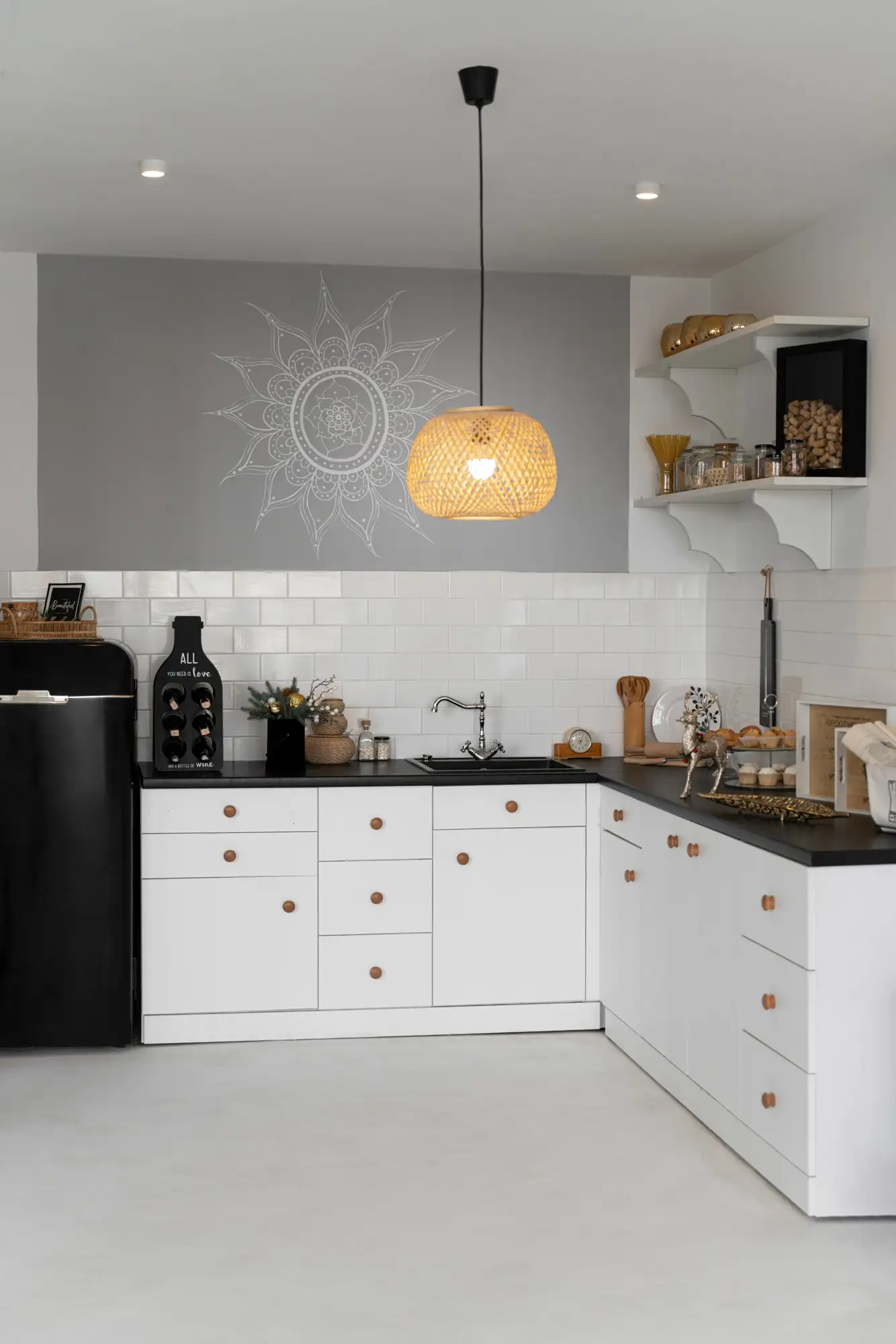 Close-up of professionally refaced cabinets in a Milwaukee kitchen remodel